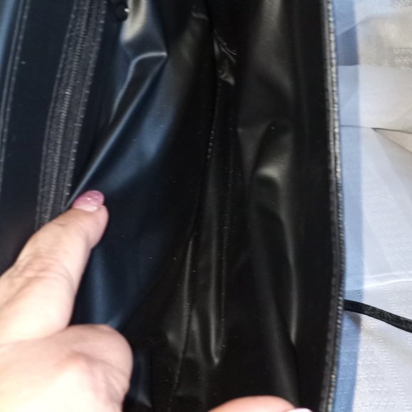 Vintage 80s Envelope Style Handbag Faux Lizard Print - Picture 5 of 6